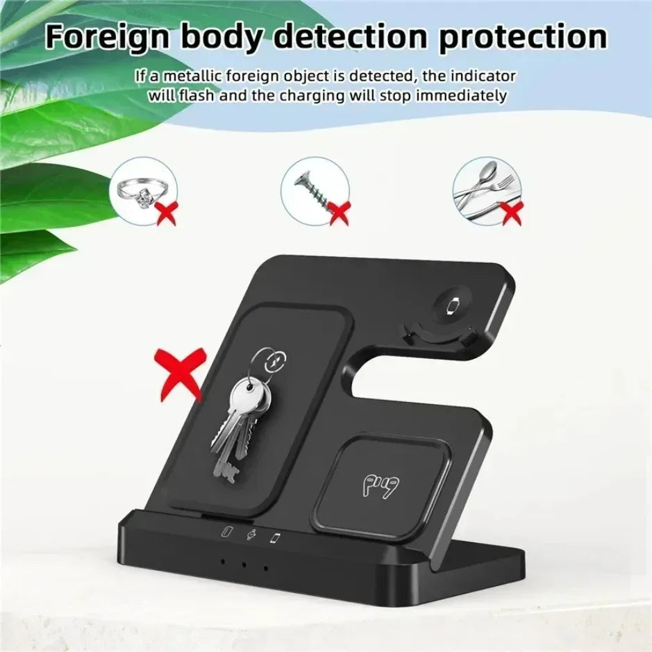 3 In 1 Magnetic Wireless Charger For Phone Watch Earbuds - Smarsty