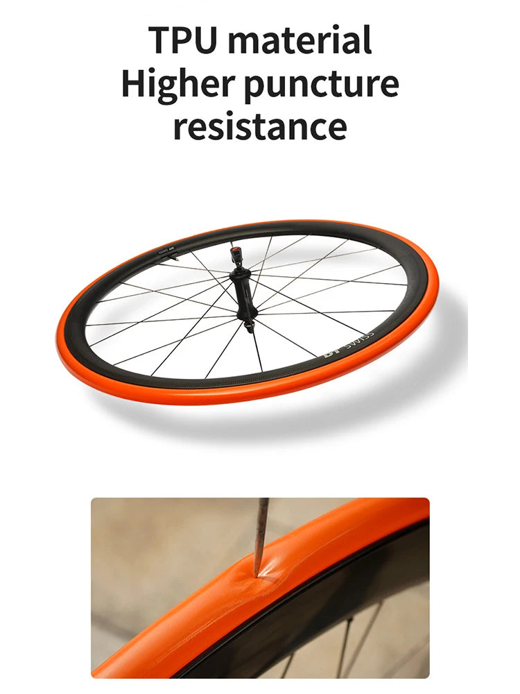 Road Bicycle TPU Tire Mini Portable French Valve Inner Tube 700C 45/65/85mm Length Valve Lightweight Bicycle Accessories