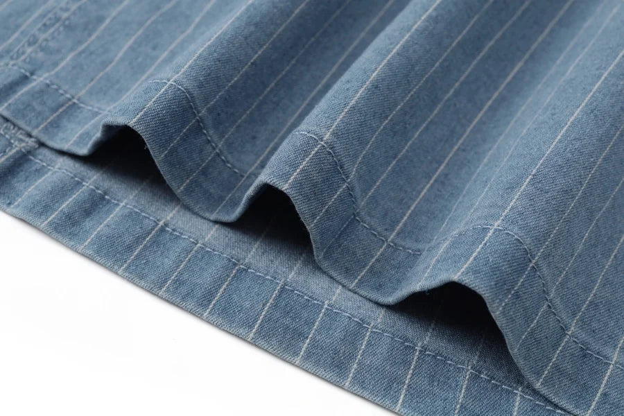 AS 2025 pinstripe denim skirt fashion woman clothes lady wear - Smarsty