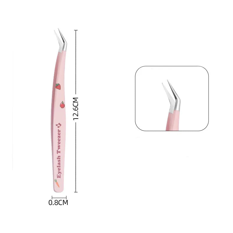Stainless Steel Eyelash Tweezers for Easy 3D Lash Application - Smarsty