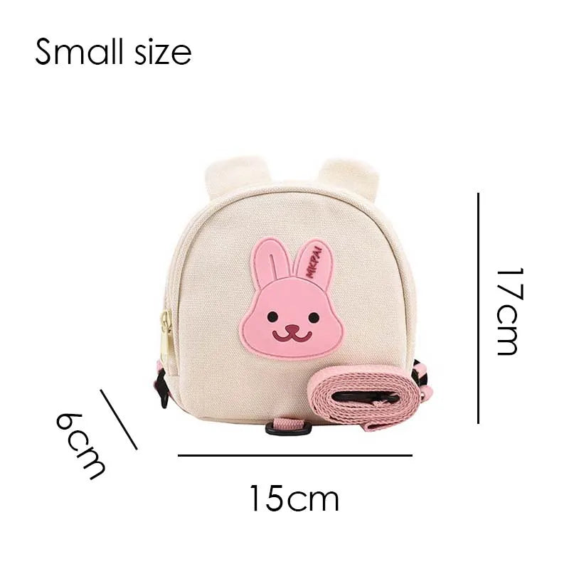 Canvas Baby Backpack Anti Lost Kids School Bag Bear Travel - Smarsty