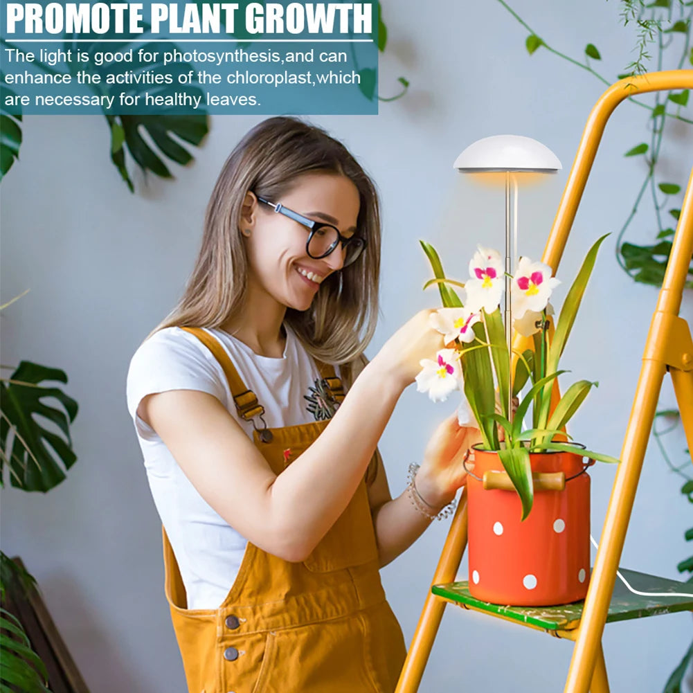 Full Spectrum Grow Lights with Auto On/Off Timer Plant Growing Lamp Height Adjustable for Plants Flowers Greenhouse Hydroponic