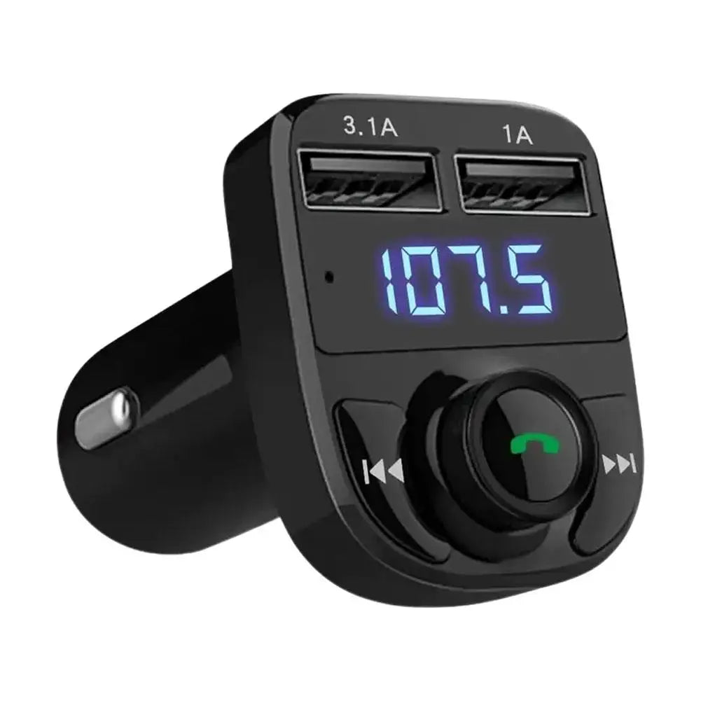 Wireless Bluetooth Car Charger With FM Transmitter Dual USB - Smarsty
