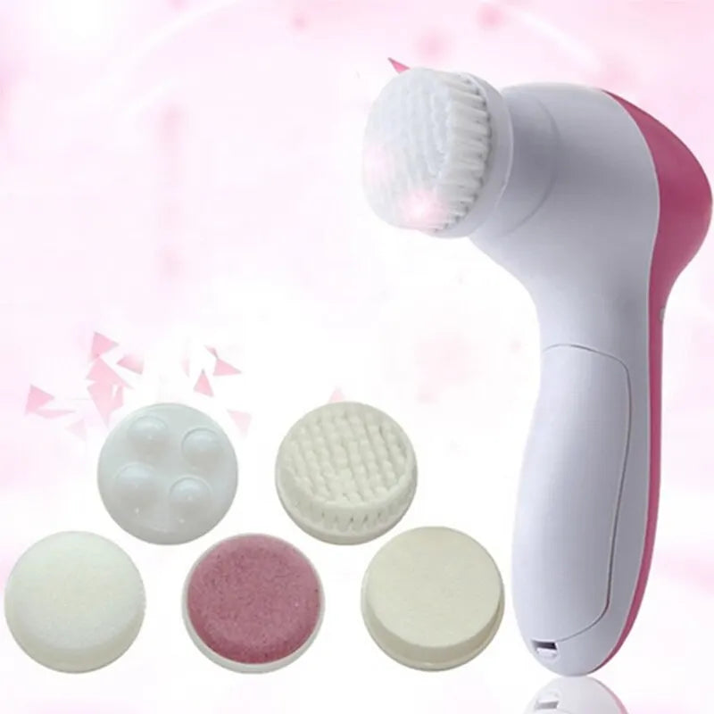 5 in 1 Electric Facial Cleaner with Vibration Massage - Smarsty