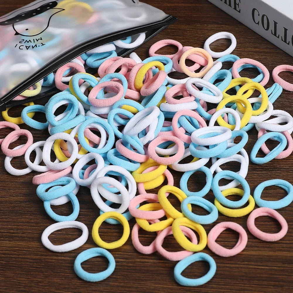 50 Pack Seamless Hair Ties Gentle No Damage Elastic - Smarsty