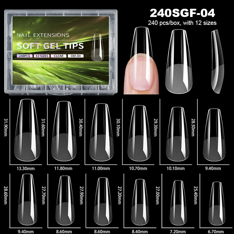 Luxury Soft Gel False Nail Tips for Elegant Manicure - Smarsty