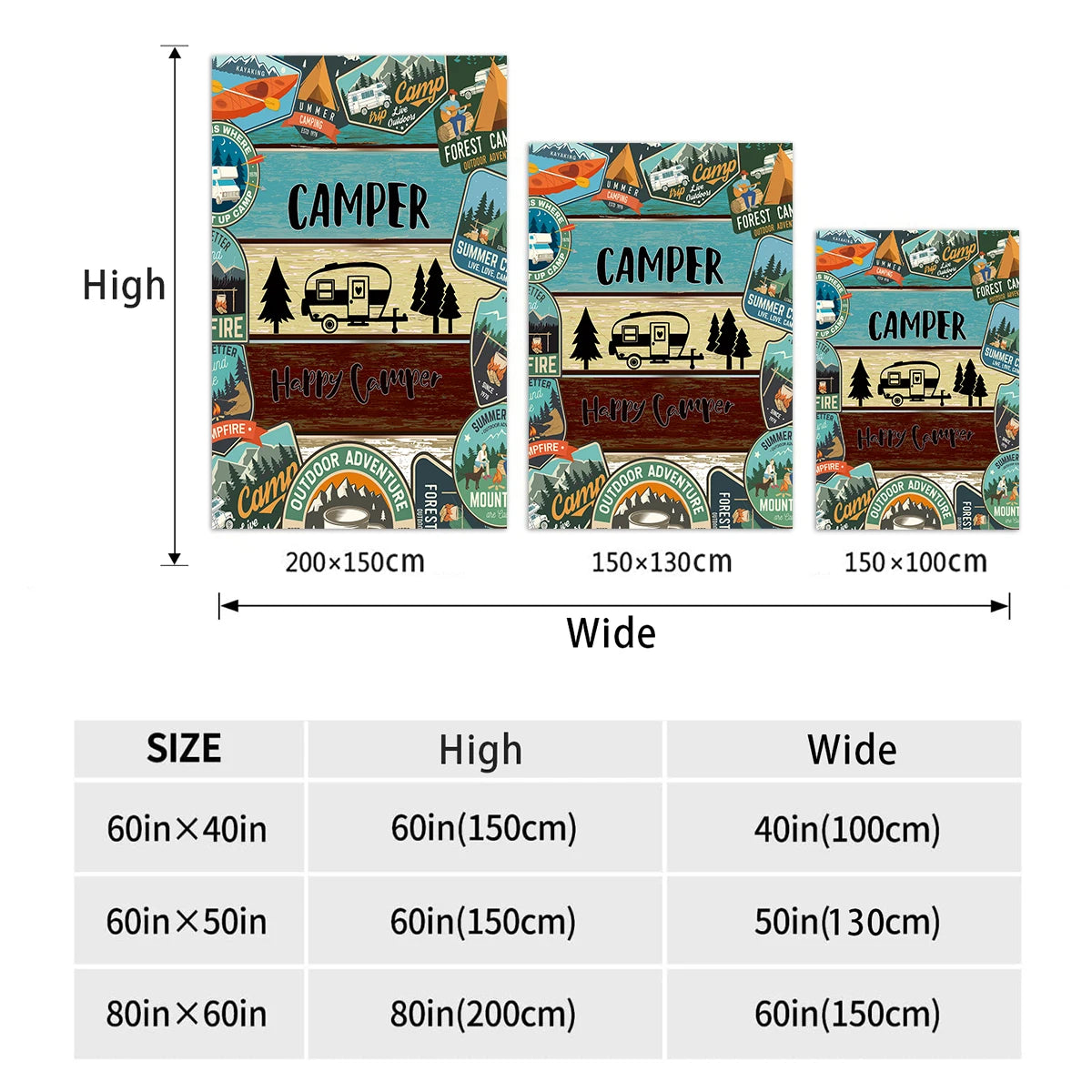 Cozy Camper Pattern Plush Blanket for Travel and Home - Smarsty