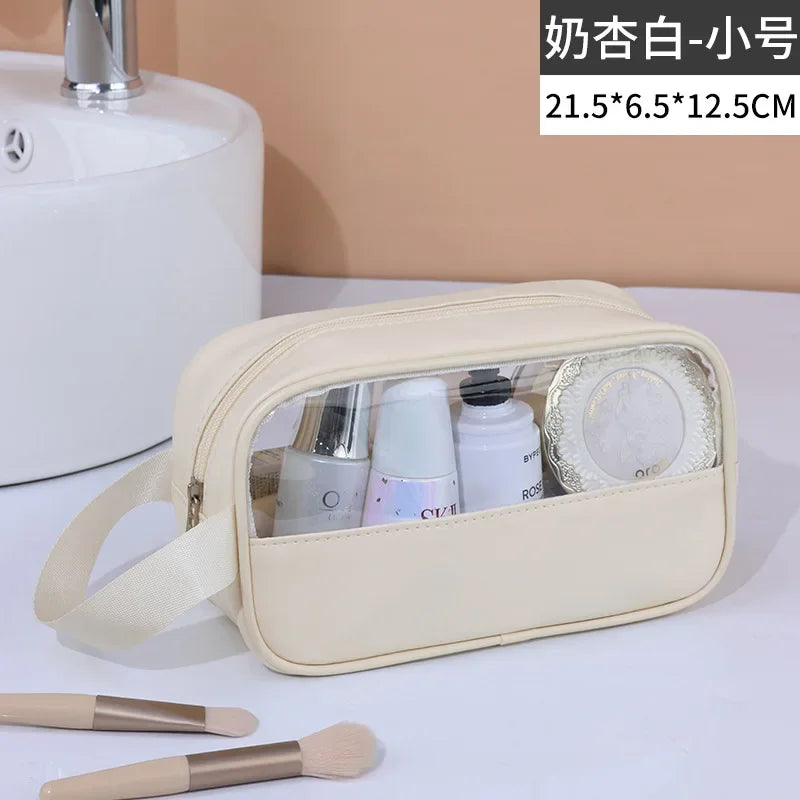 Portable Travel cosmetic bag Women Transparent Makeup Bag Large-Capacity Bath Wash Bags Multifunction Waterproof Storage Case - Smarsty