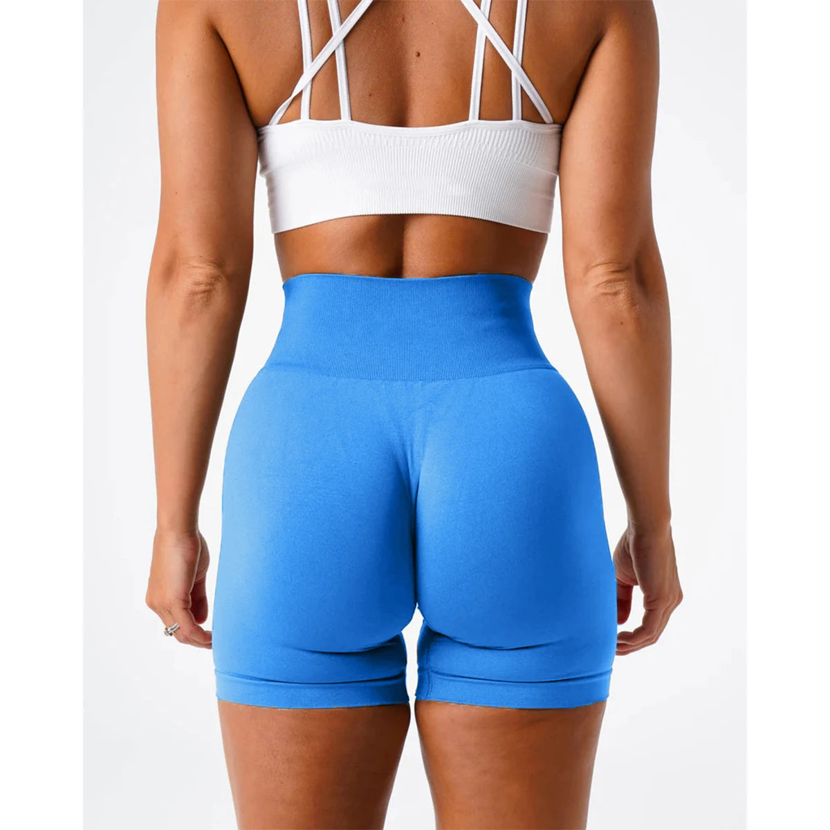 TKITK Spandex Solid Seamless Shorts Women Soft Workout Tights Fitness Yoga Pants Gym tight pants leggings cycling shark pants