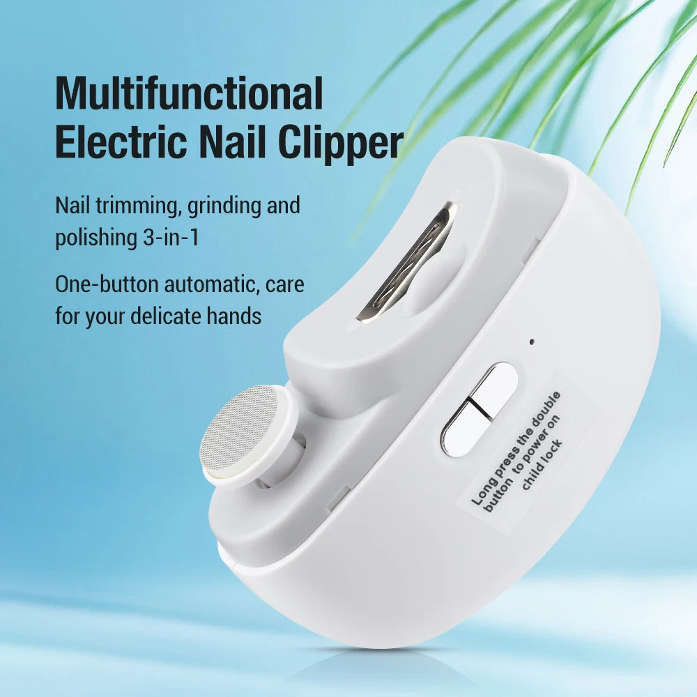 2 In 1 Electric Nail Clippers With Safety Light - Smarsty