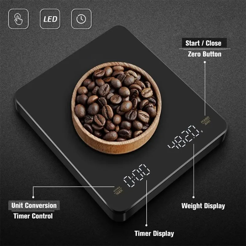Digital Coffee Scale with Timer and High Precision - Smarsty