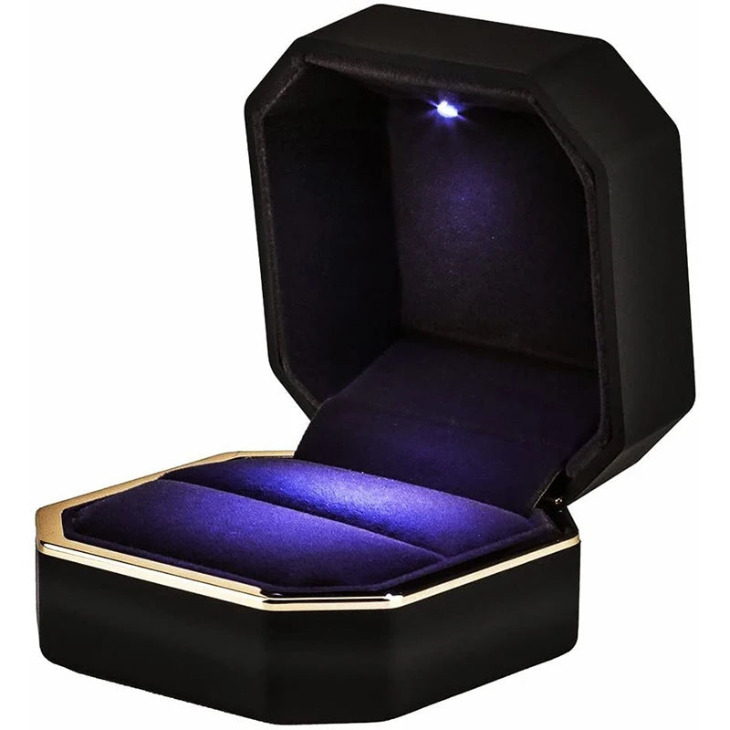 Luxury LED Jewelry Ring Box for Engagement and Wedding - Smarsty