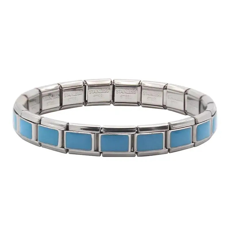 Italian Charm Stainless Steel Elastic Link Bracelet - Smarsty