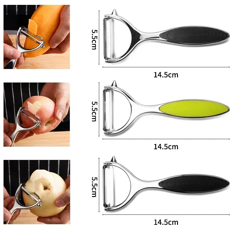 304 Stainless Steel Y-Shaped Potato Apple Peeler Rotatable Fruits Peeler Peeling Tool Kitchen Gadgets Fruit Vegetable Tools by Smarsty