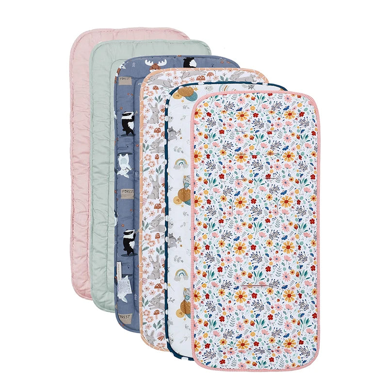 Comfortable Cotton Baby Stroller Pad Four Seasons General Soft Seat Cushion Child Cart Seat Mat Kids Pushchair Cushion For 0-27M by Smarsty