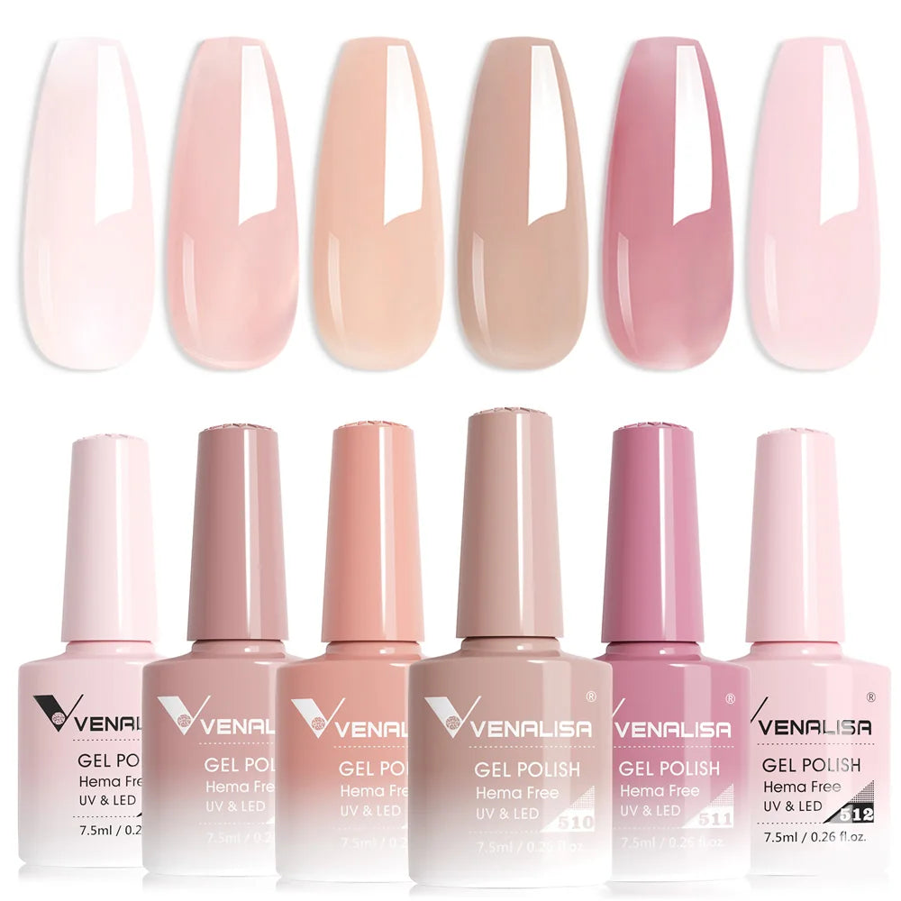 Venalisa HEMA Free Jelly Pink Nail Gel Kit - Smarsty