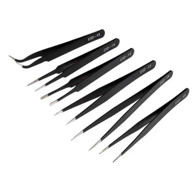 Stainless Steel Curved Nail Art Tweezers for Precision Picking - Smarsty