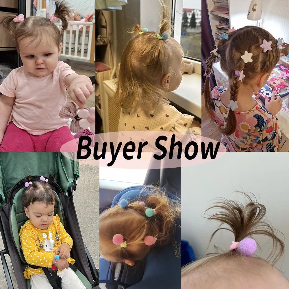 Kids Plush Hair Bands 20 Pack Soft Scrunchies For Children - Smarsty