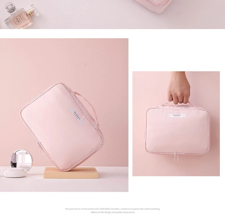 Ladies Portable Cosmetic Bag Large Capacity Travel Organizer - Smarsty