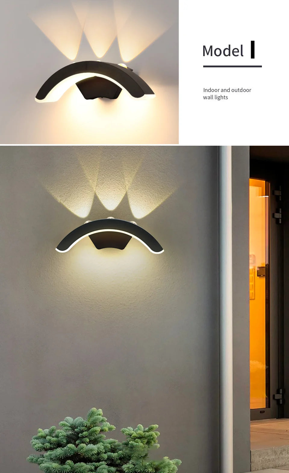 LED Outdoor Wall Light with Motion Sensor for Security - Smarsty