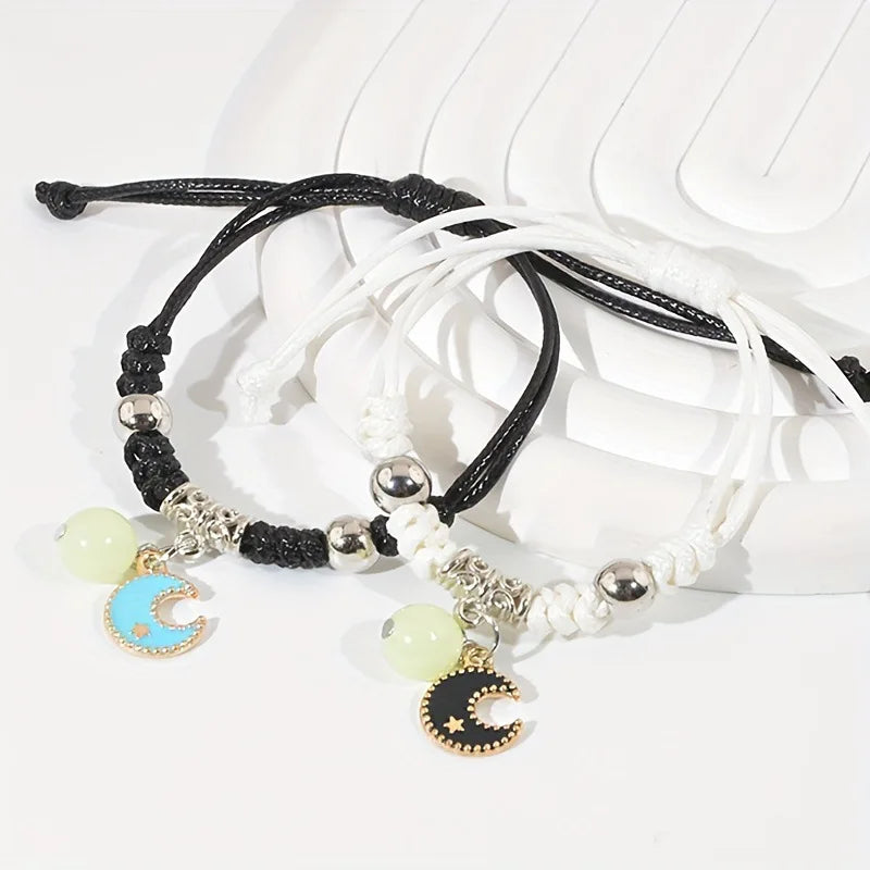 Luminous Beads Couple Bracelets Set for Matching Friends - Smarsty