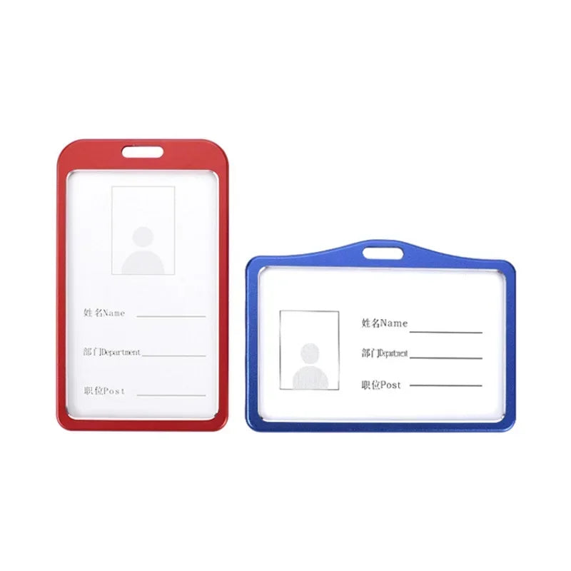 Employee Aluminium Alloy Plastic Credit Card ID Card Cover Case Work Identity Badge Card Cover Bag Women Men Work Card Holders