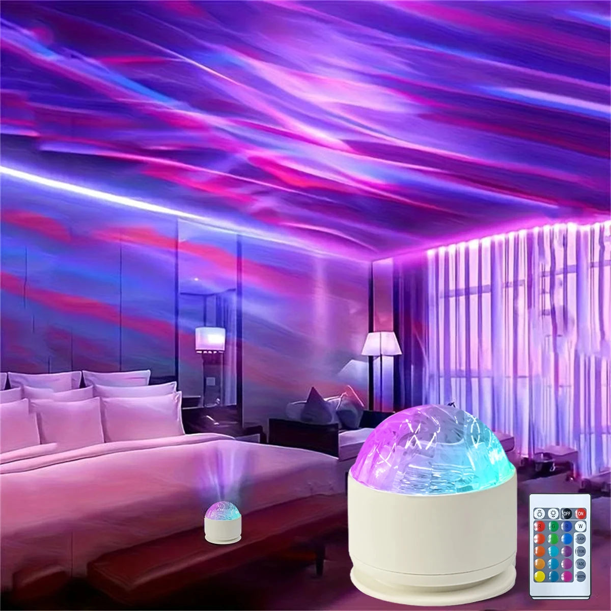 Northern Aurora LED Night Light Projector with Remote Control - Smarsty