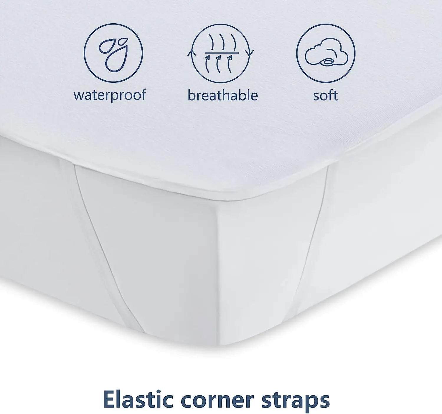 Waterproof Cotton Terry Mattress Cover Sheet Protector - Smarsty