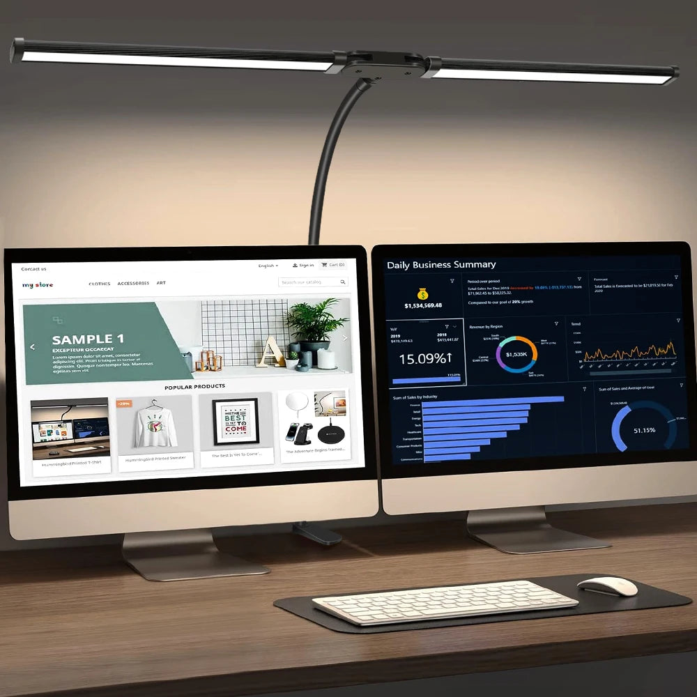 Dimmable LED Clip Desk Lamp for Reading - Smarsty