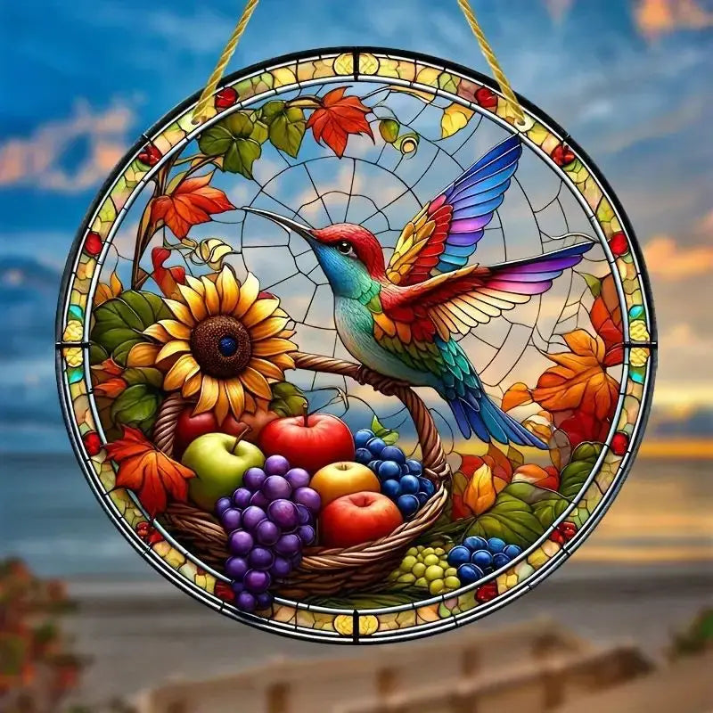 Hummingbird Acrylic Suncatcher for Vibrant Home Decor - Smarsty
