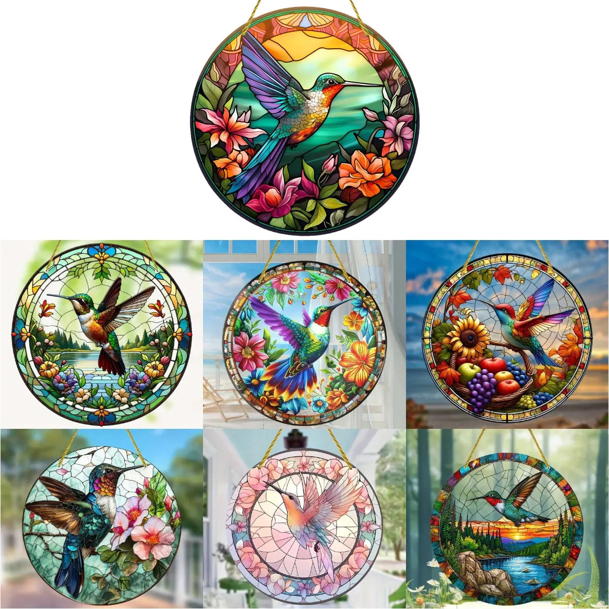 Hummingbird Acrylic Suncatcher for Vibrant Home Decor - Smarsty