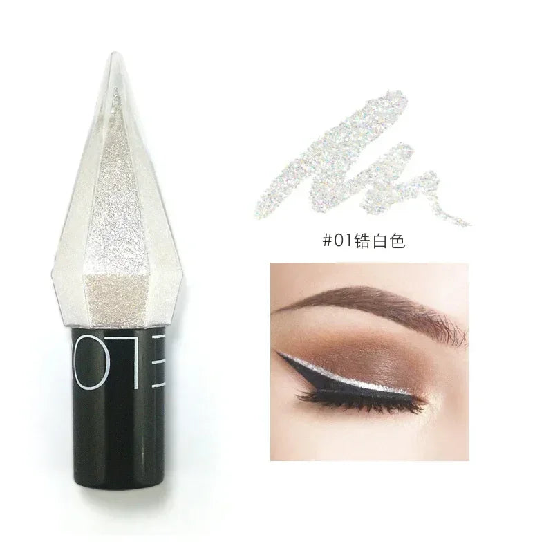 Waterproof Glitter Eyeliner Long Lasting Rose Gold Shine - Smarsty
