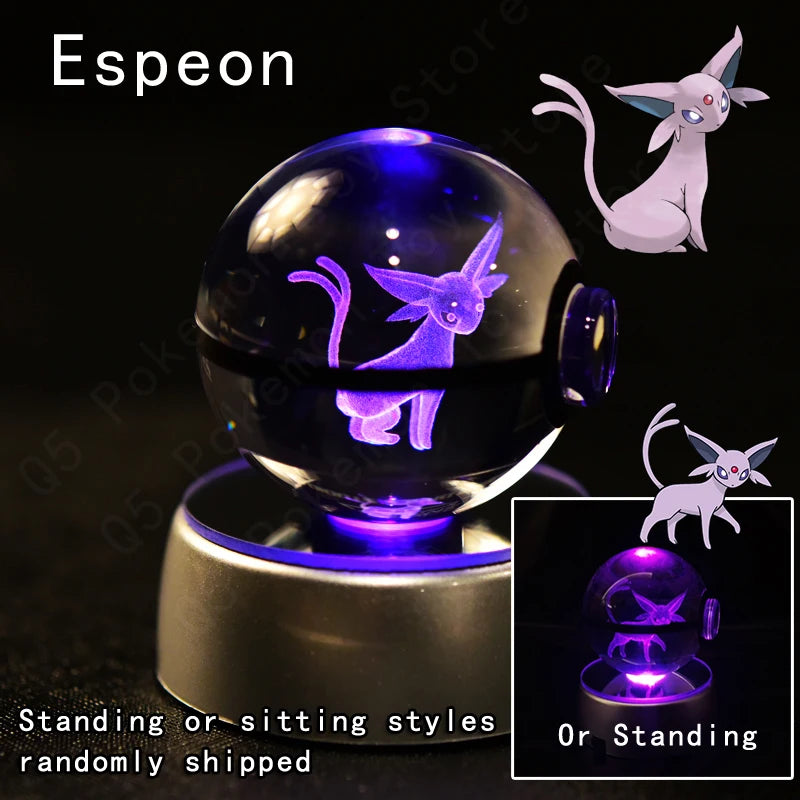 3D Pokemon Crystal Ball Night Light Lamp - Smarsty