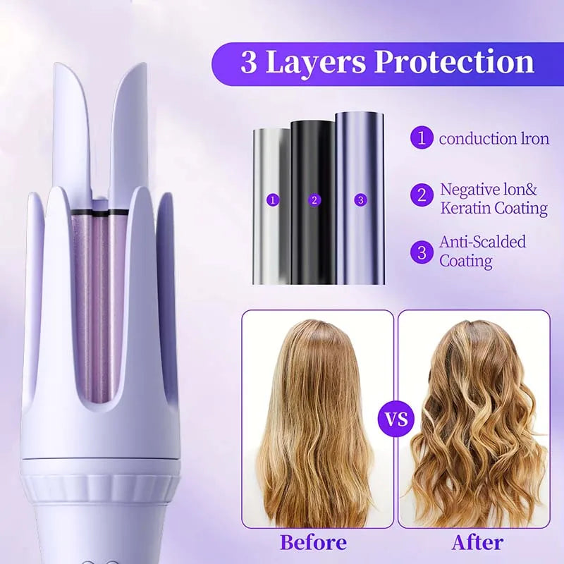 Professional 32mm Hair Curling Iron for Effortless Curls - Smarsty
