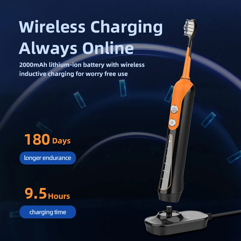 Sonic Electric Toothbrush with USB Rechargeable Whitening Feature - Smarsty
