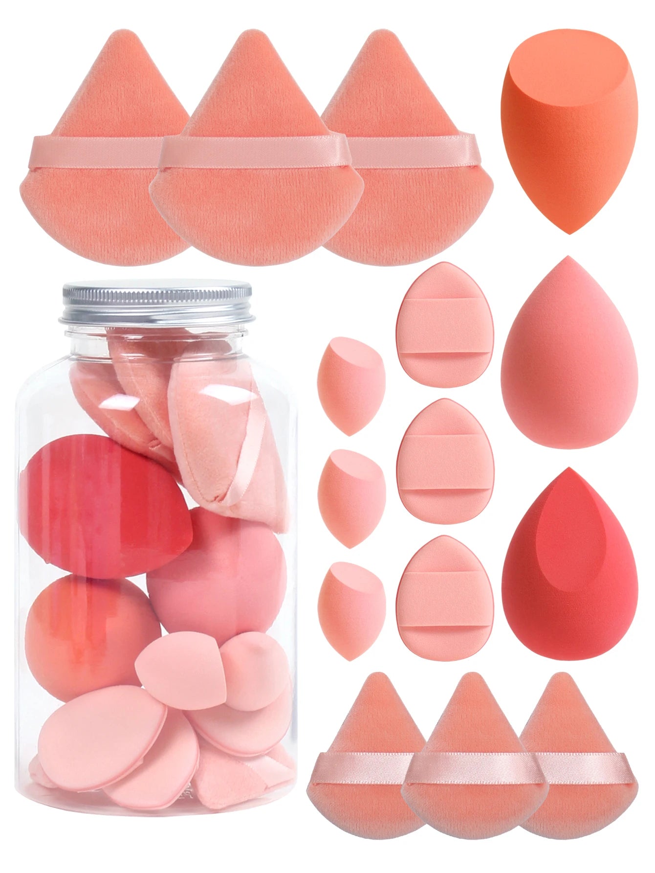 Spring Cosmetic Puff Set with Mini Makeup Eggs and Cushions - Smarsty