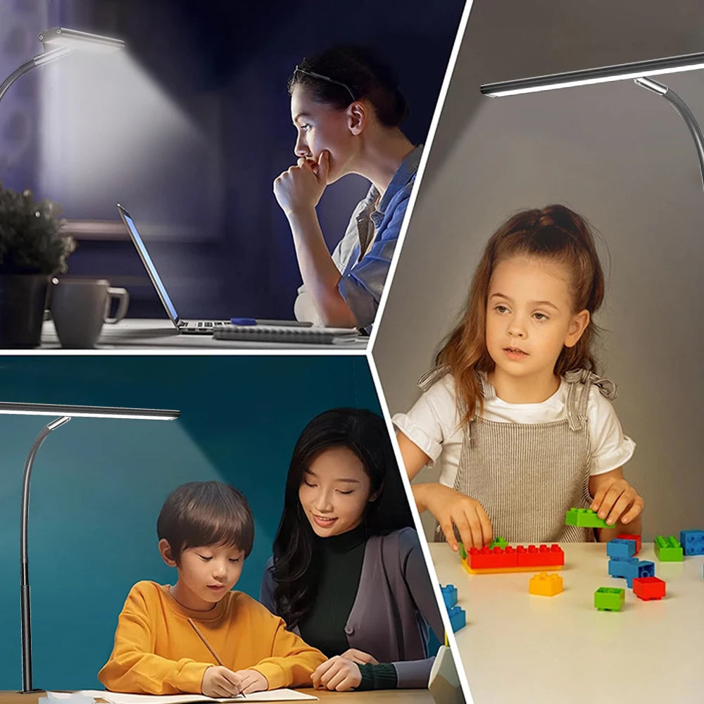 LED Desk Lamp with Stepless Dimming and Adjustable Brightness - Smarsty