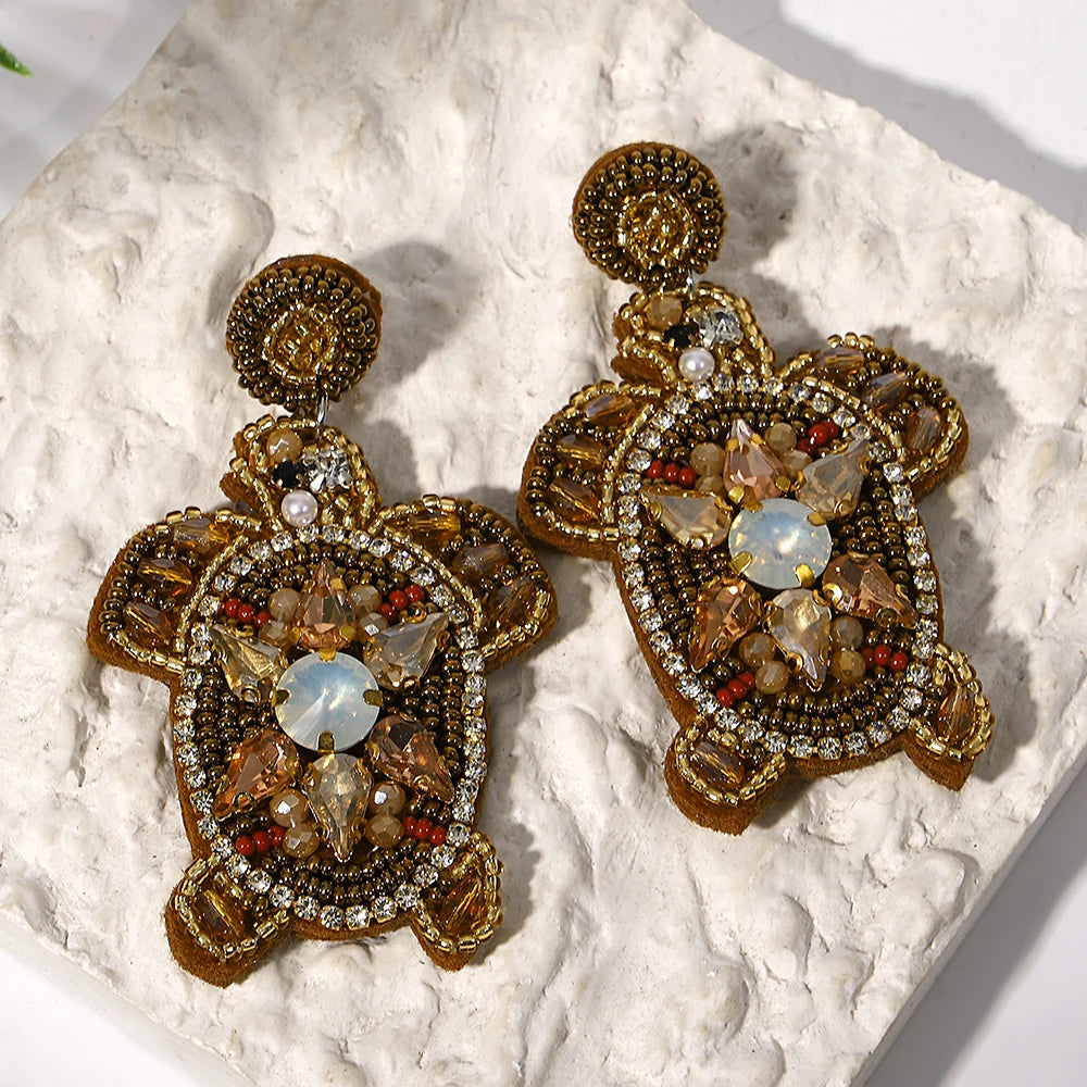 Handmade Bohemian Starfish Drop Earrings for Women - Smarsty