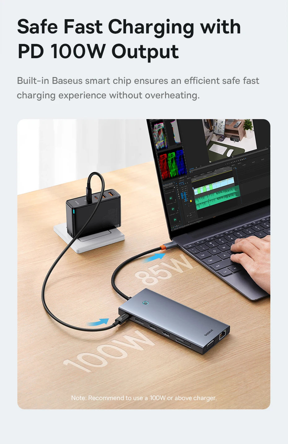 USB-C Hub 4K Ultra HDMI Multiport RJ45 VGA PD 100W