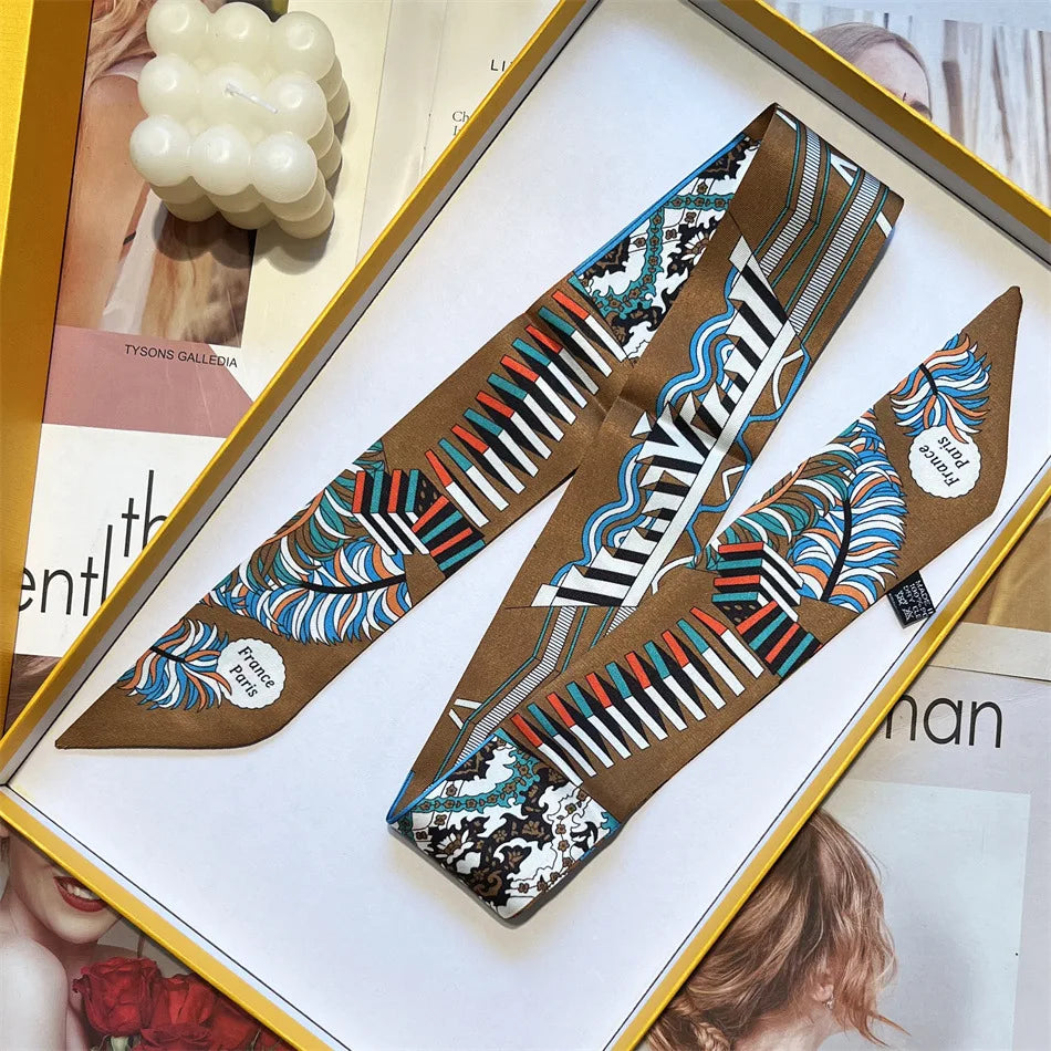 Women Long Scarf and Hair Tie Multifunctional Bandana - Smarsty