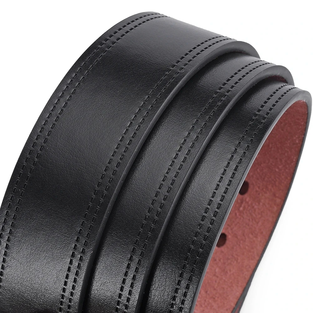 Genuine Leather Men's Casual Buckle Belt High Quality - Smarsty