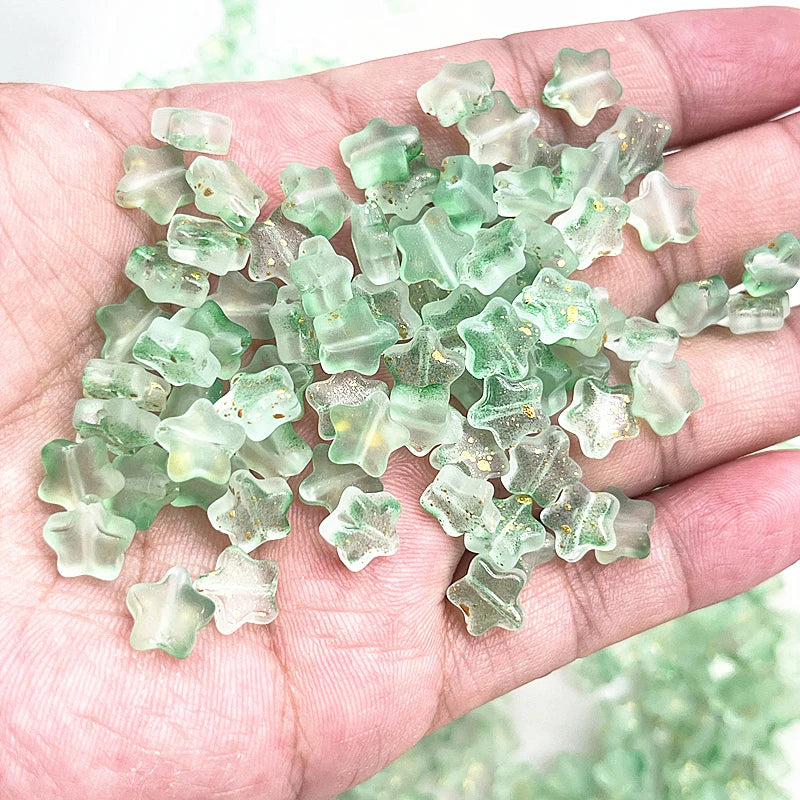 8mm Star Matte Glass Beads for Jewelry Making - Smarsty