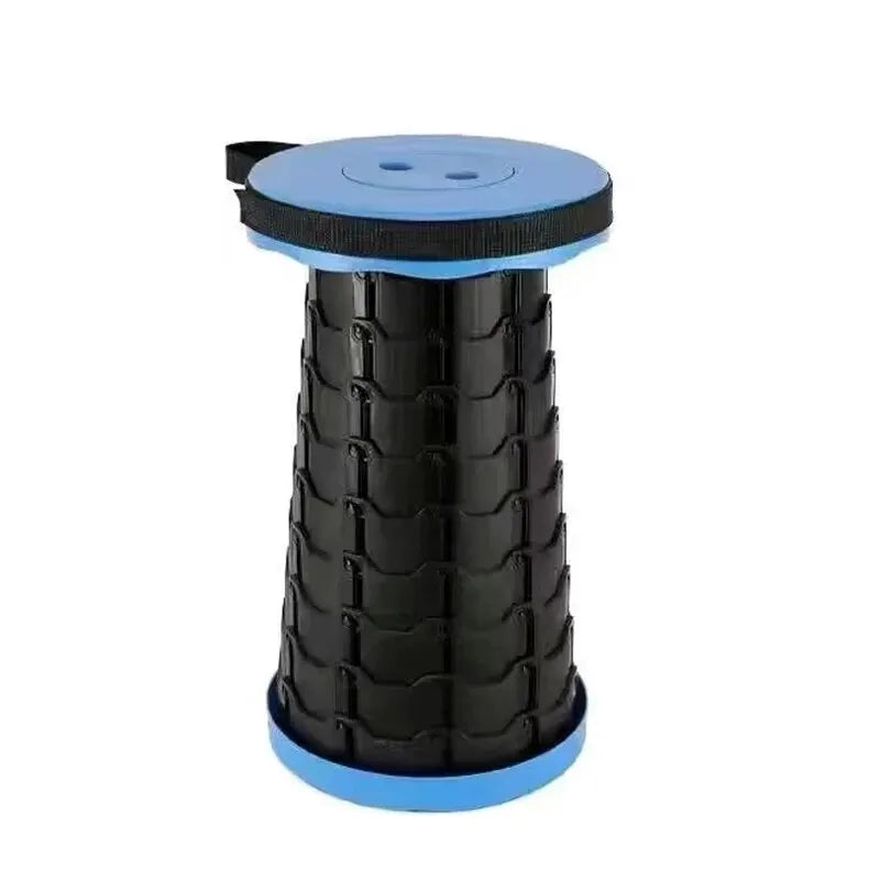 Folding Stool Outdoor Portable Chair Retractable Adjustable Bench Camping, Fishing Multi-scene Applicable by Smarsty