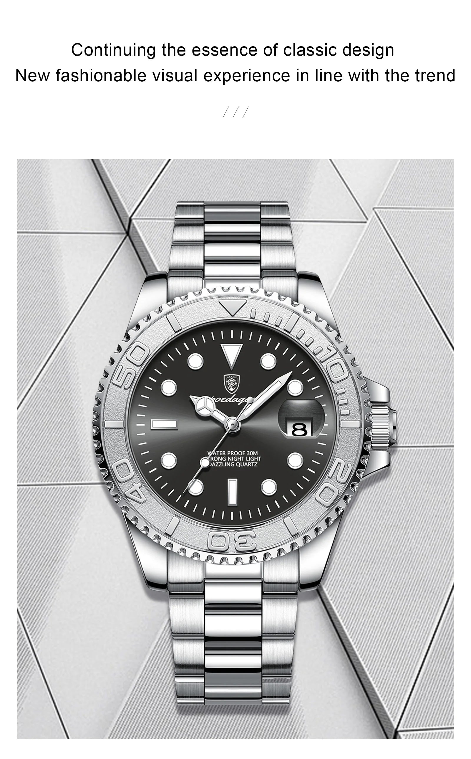 Luxury Waterproof Men's Quartz Watch with Luminous Features - Smarsty