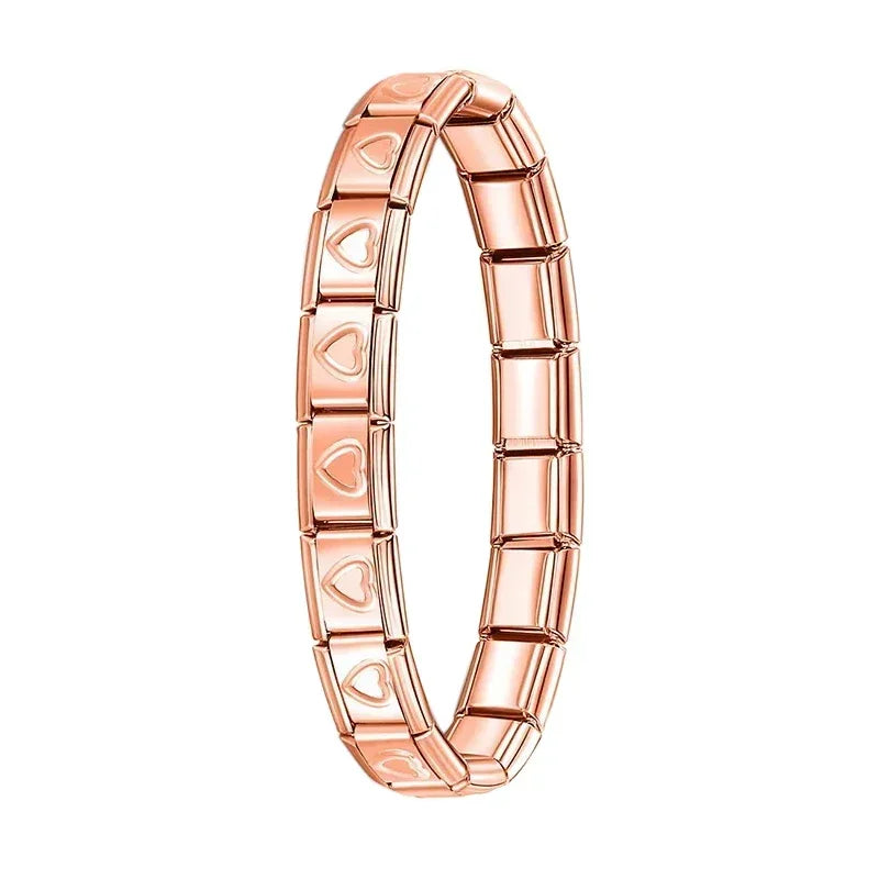 Hapiship Italian Stainless Steel Elastic Charm Bracelet - Smarsty