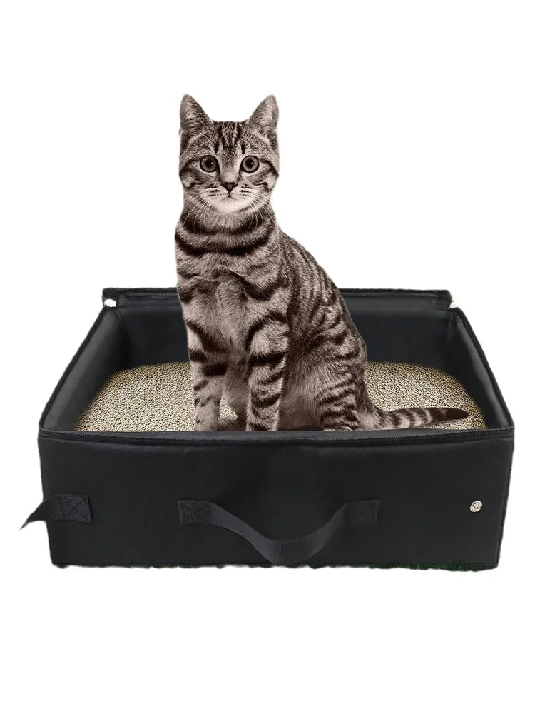 Portable Foldable Cat Litter Box for Travel - Smarsty