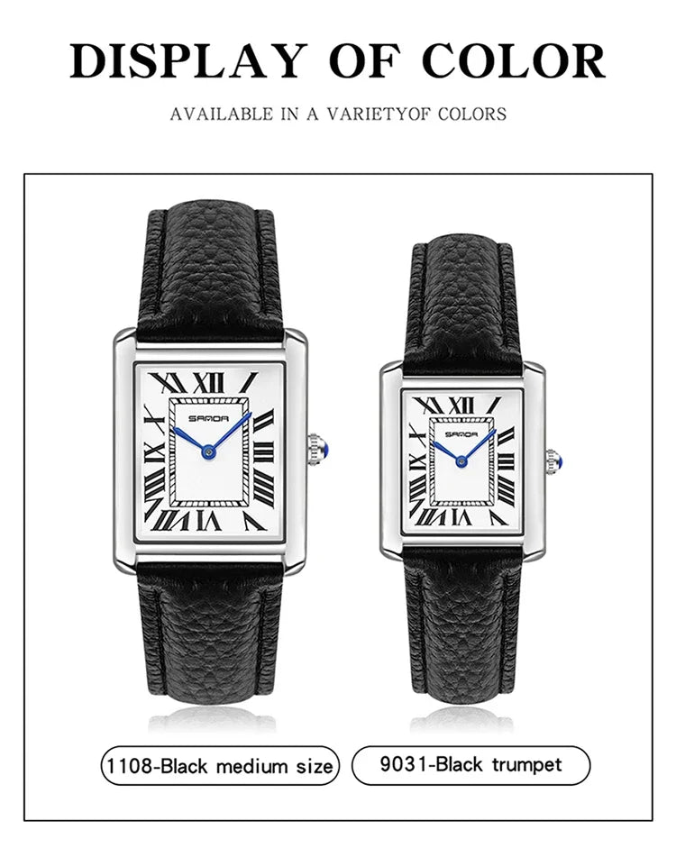 Luxury Waterproof Couple Watch with Leather Strap - Smarsty