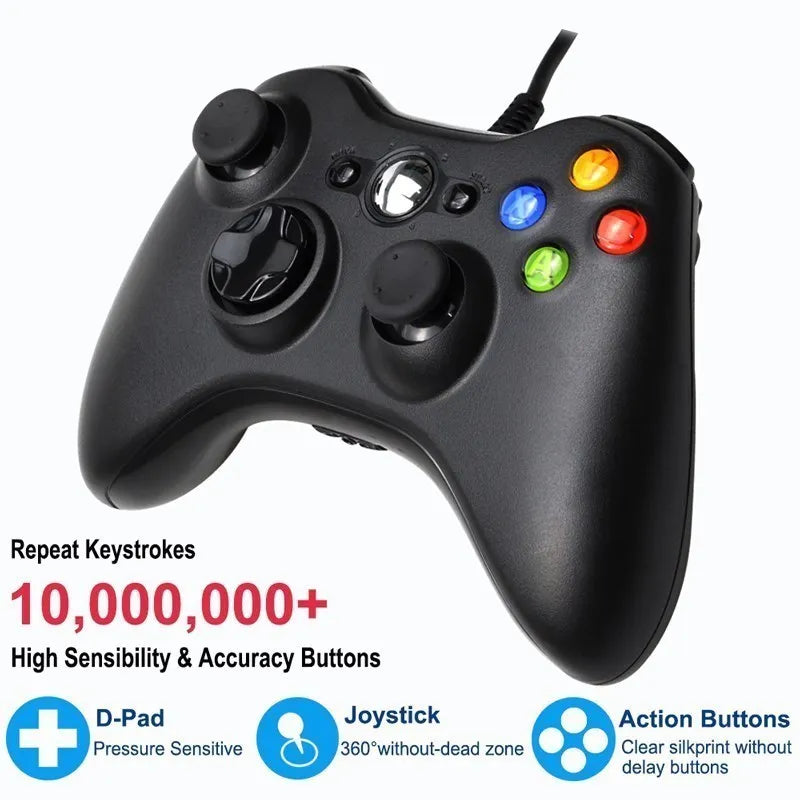 Wired USB Game Controller for Xbox 360 with Enhanced Precision - Smarsty
