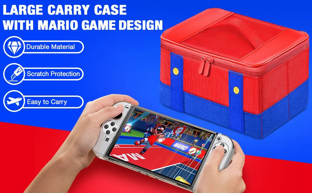 Large Waterproof Carrying Case for Nintendo Switch OLED - Smarsty