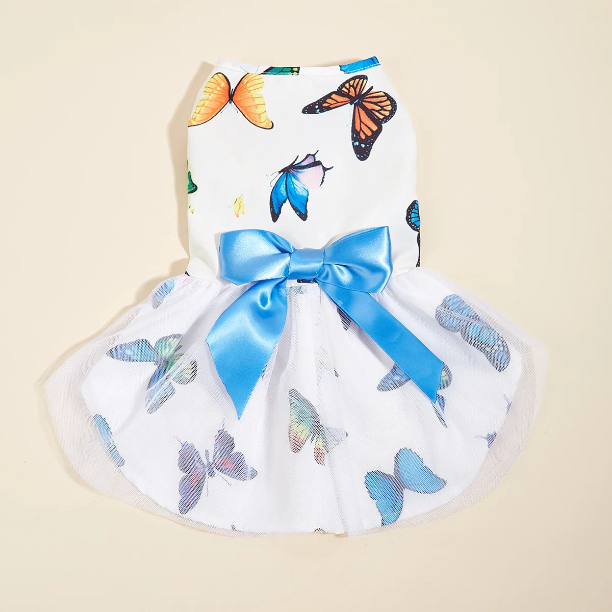 Butterfly Printed Dog Dress for Small Dogs - Smarsty
